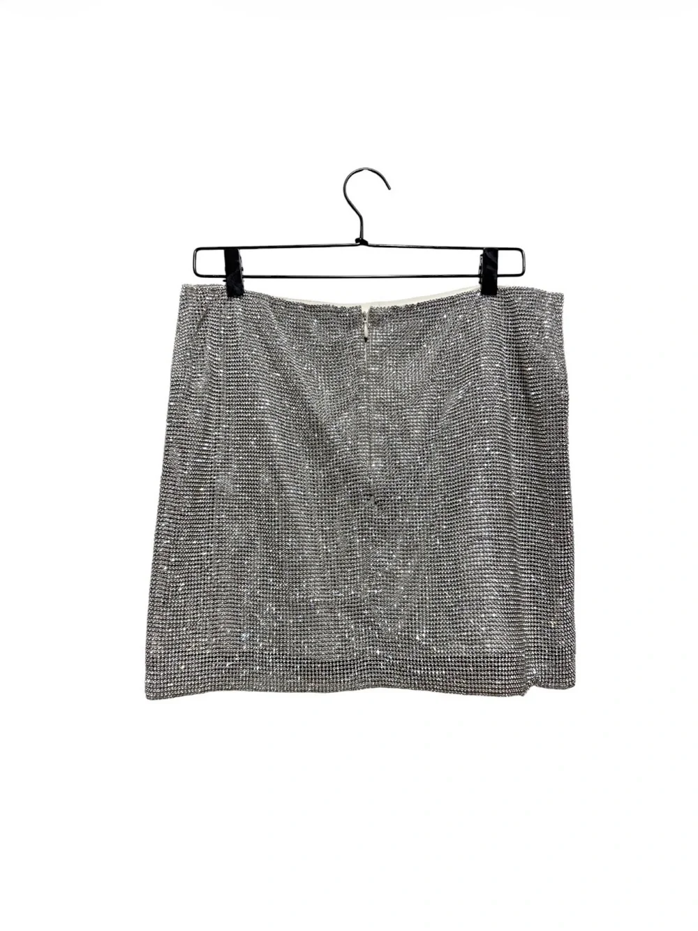 Lamarque Silver Sequin Mini Skirt